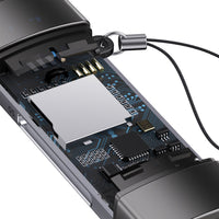 Baseus Lite Series USB-A & Type-C to SD/TF Card Reader (WKQX060113)-Dark Gray