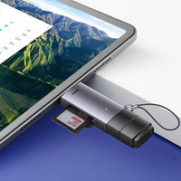 Baseus Lite Series USB-A & Type-C to SD/TF Card Reader (WKQX060113)-Dark Gray