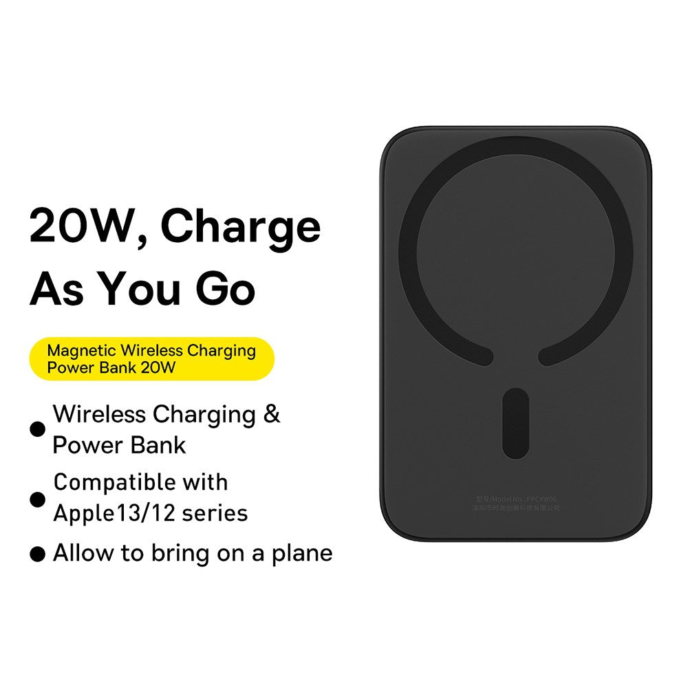 Baseus Magnetic Wireless Charging Power Bank 6000mAh 20W (Overseas