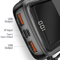 Baseus Q pow Digital Display 3A Power Bank 10000mAh (With IP Cable)