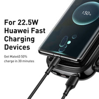 Baseus Qpow Digital Display Power Bank 20000mAh 22.5W with Type-C Cable (PPQD-I01)-Black