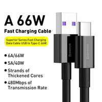 Baseus Superior Series Fast Charging Data Cable USB to Type-C 66W
