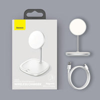 Baseus Swan Magnetic Desktop Bracket Wireless Qi Charger 15 W (Suit for IP12)