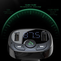 Baseus T Typed S-09A Bluetooth MP3 Car Charger (Standard edition)-Black
