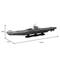 MOC Factory 139272 U-Boat Type VIIC with 4742 Pieces