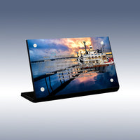 Display King - Acrylic display plaque for Lego River Steamboat 21356
