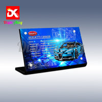 Display plaque for LEGO Bugatti Chiron 42083