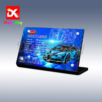 Display plaque for LEGO Bugatti Chiron 42083