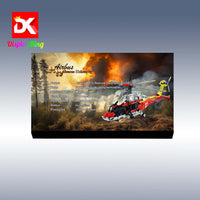 Display King - Acrylic display plaque for Lego Airbus H175 Rescue Helicopter 42145