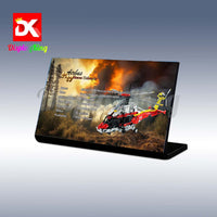 Display King - Acrylic display plaque for Lego Airbus H175 Rescue Helicopter 42145
