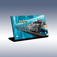 Display King - Acrylic display plaque for Lego Koenigsegg jesko Absolut Grey Hypercar42173