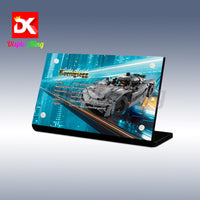 Display King - Acrylic display plaque for Lego Koenigsegg jesko Absolut Grey Hypercar42173