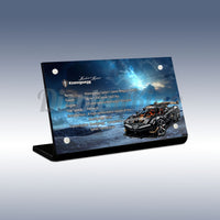 Display King - Acrylic display plaque for LEGO® Koenigsegg Sadair's Spear Megacar 42232