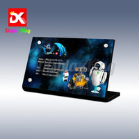 Display King - Acrylic display plaque for LEGO® WALL-E and EVE 43279