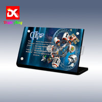 Display King - Acrylic display plaque for Lego Modular Space Station 60433