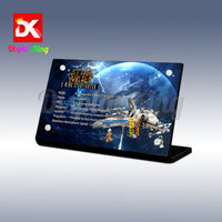 Display King - Acrylic display plaque for LEGO® New Republic X-Wing Starfighter 75460