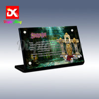 Display King - Acrylic display plaque for Lego Mummy Museum Mystery 75900