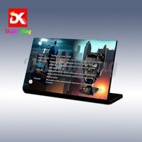 Display King - Acrylic display plaque for Lego Batman Cowl 76182