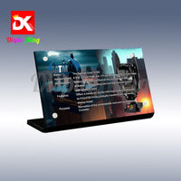 Display King - Acrylic display plaque for Lego Batman Cowl 76182