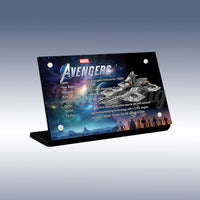 Display King - Acrylic display plaque for Lego The Avengers Helicarrier 76295