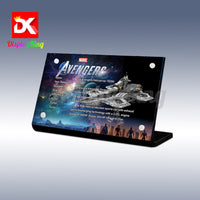 Display King - Acrylic display plaque for Lego The Avengers Helicarrier 76295