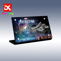 Display King - Acrylic display plaque for Lego The Avengers Helicarrier 76295