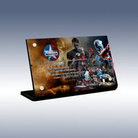 Display King - Acrylic display plaque for LEGO® Captain America: Civil War Action Battle 76314