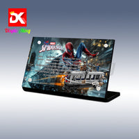 Display King - Acrylic display plaque for LEGO® Spider-Man vs. Doc Ock Subway Train Scene 76321