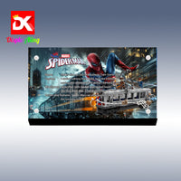 Display King - Acrylic display plaque for LEGO® Spider-Man vs. Doc Ock Subway Train Scene 76321