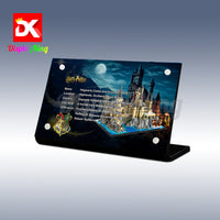 Display King - Acrylic display plaque for Lego Hogwarts Castle and Grounds 76419