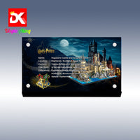 Display King - Acrylic display plaque for Lego Hogwarts Castle and Grounds 76419
