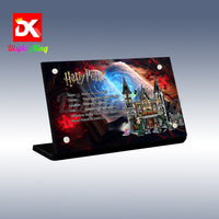 Display King - Acrylic display plaque for Lego Malfoy Manor 76453