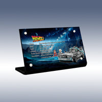 Display King - Acrylic display plaque for LEGO® Time Machine from Back to the Future 77256
