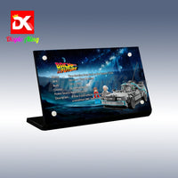 Display King - Acrylic display plaque for LEGO® Time Machine from Back to the Future 77256