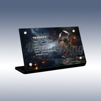 Display King - Acrylic display plaque for Lego Optimus Primal