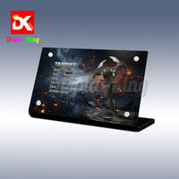 Display King - Acrylic display plaque for Lego Optimus Primal
