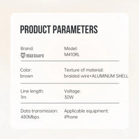 sky Maxguard M41ORL 1.2m Type-C to Lightning Cable