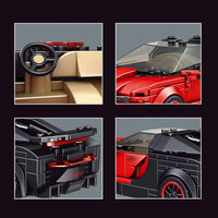 MOULD KING 27027 Speed Champions Red No.Willon Racers Car With 370 Pieces