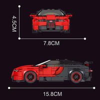 MOULD KING 27027 Speed Champions Red No.Willon Racers Car With 370 Pieces