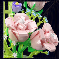 Mould King 10009 Wish-fulling Rose Flower Bouquet Building Set | 1,203 PCS