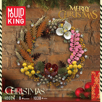 Mould King 10074 Christmas Dried Flower Wreath Building Set | 1,038 PCS