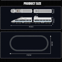 MOULD KING 12021 World Railway CRH380A High-speed Train with 1211 Pieces