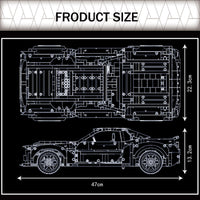 MOULD KING 13128 Remote Controlled Hellcat Muscle Car Building Set | 1678 PCS