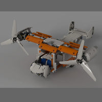 Mould King 15043 RC Boeing Bell V-22 with 588 pieces