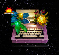 Brick Shine - Light Kit for LEGO® Typewriter with Flowers 31169