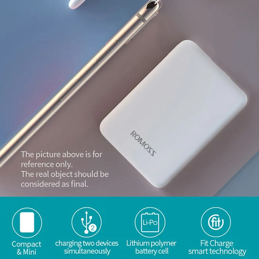 Romoss Power Bank - 5000mah - White