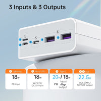 Romoss Sense 8F 22.5W 30000mAh Super Fast Charge Power Bank-White