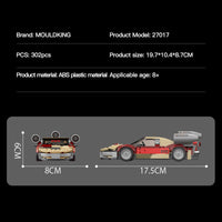 Mould King 27017 Static Version Racers Car Aland Airship with 302 Pieces