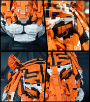 MOC Brick 3000+Pieces MOC -Zodiac Signs Tiger Head King of Beasts 103000