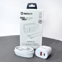 sky Maxguard WT25WAC/CC PD 25W wall charger with Type-C to C combo